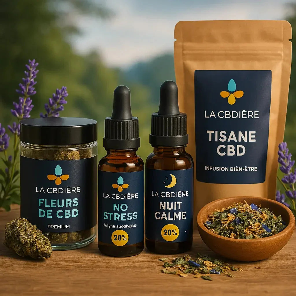 huile cbd - fleur cbd - tisane cbd LA CBDIÈRE