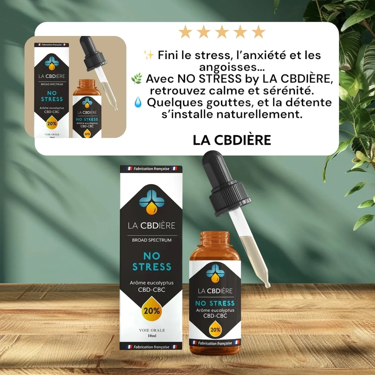 Huile NO STRESS – CBD & CBC | Fabrication française contre le stress et l’anxiété