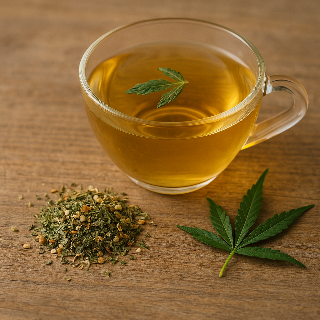 Tisane chanvre CBD LA CBDIÈRE – infusion naturelle au chanvre, plantes séchées et feuilles CBD pour détente et bien-être LA CBDIÈRE
