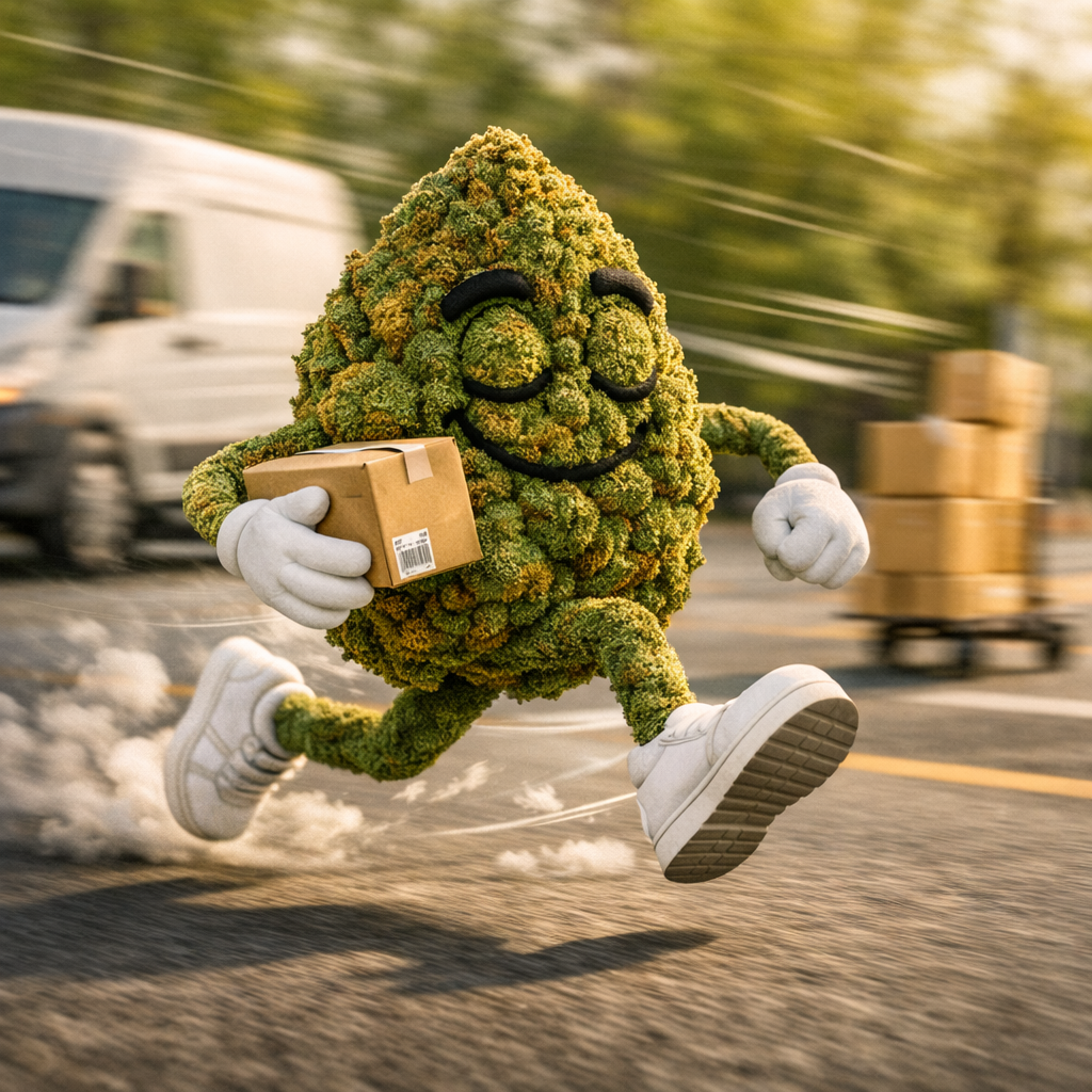 Achat de fleurs CBD en ligne sur LA CBDIÈRE avec livraison rapide – illustration de fleurs de CBD en livraison express