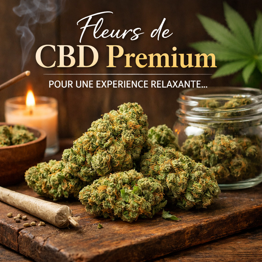 Fleurs de CBD premium de haute qualité riches en trichomes, fleurs de chanvre légal en France pour relaxation naturelle et expérience apaisante.