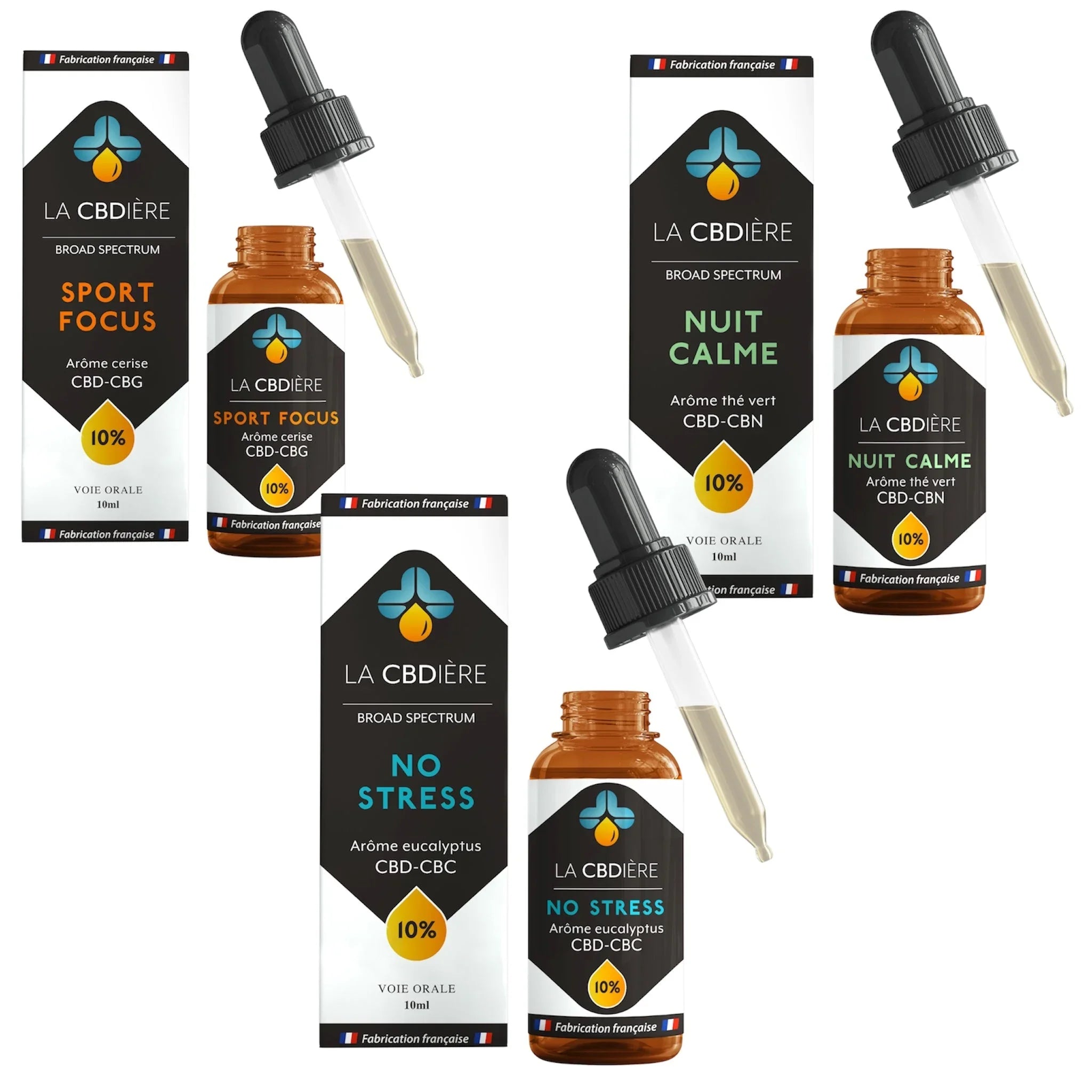 Huile de CBD pour stress et sommeil | Spectre complet & sans THC – LA CBDIÈRE