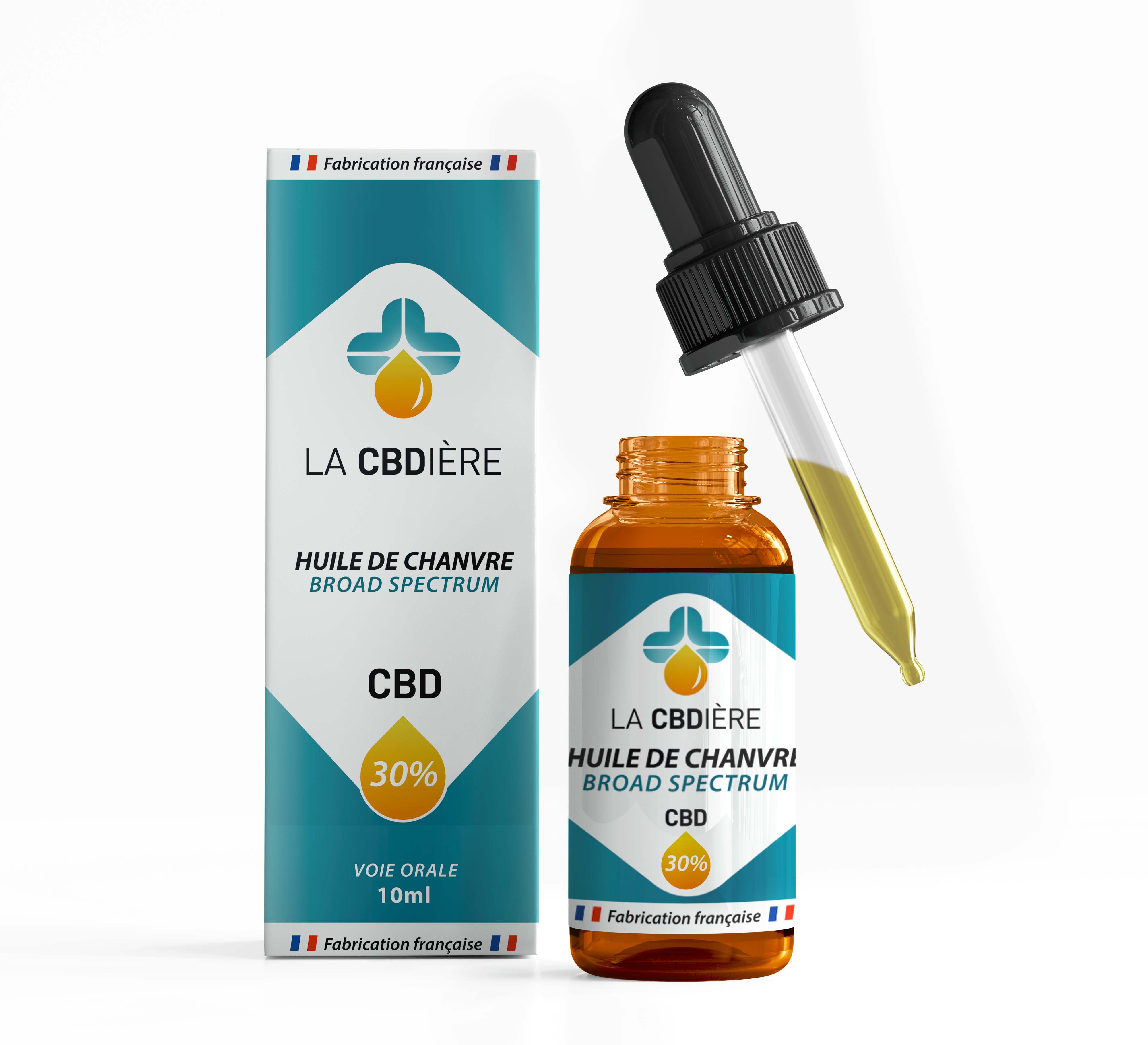 Flacon d'huile de CBD chanvre naturel & Bio LA CBDIERE