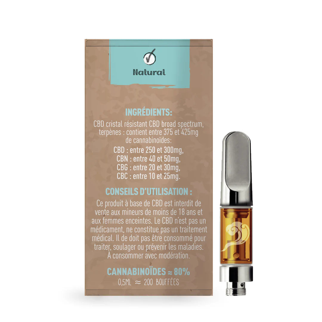 CARTOUCHE CBD NATUREL VAPE PEN LA CBDIERE