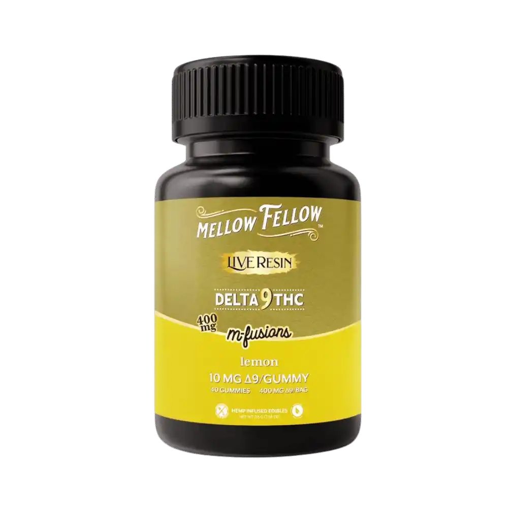 Gummies THC Live Resin 400mg Mellow Fellow saveur citron â bonbons THC vegan