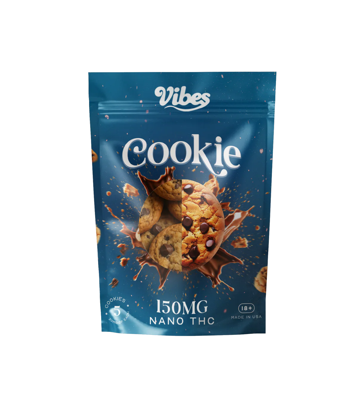 achet de 5 cookies THC de la marque Vibes. 150mg de THC - 30mg de THC par cookie LA CBDIÈRE