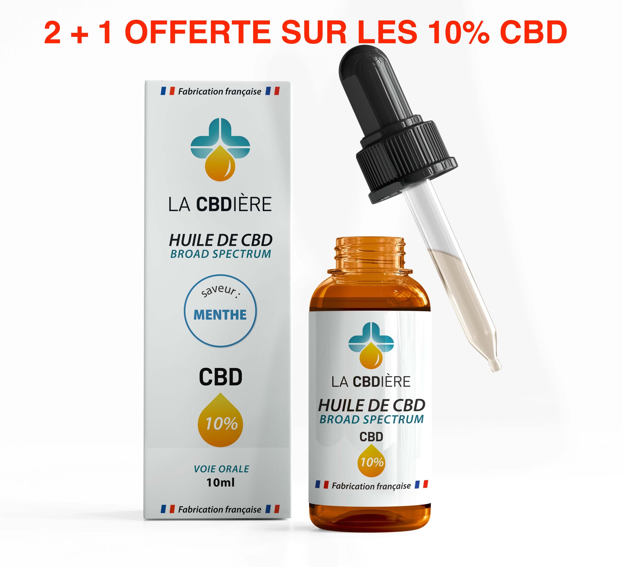 huile CBD Broad Spectrum saveur menthe la CBDière