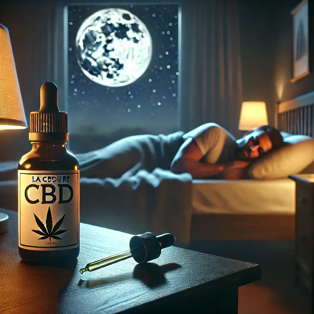 Flacon d'huile de cbd pour le sommeil