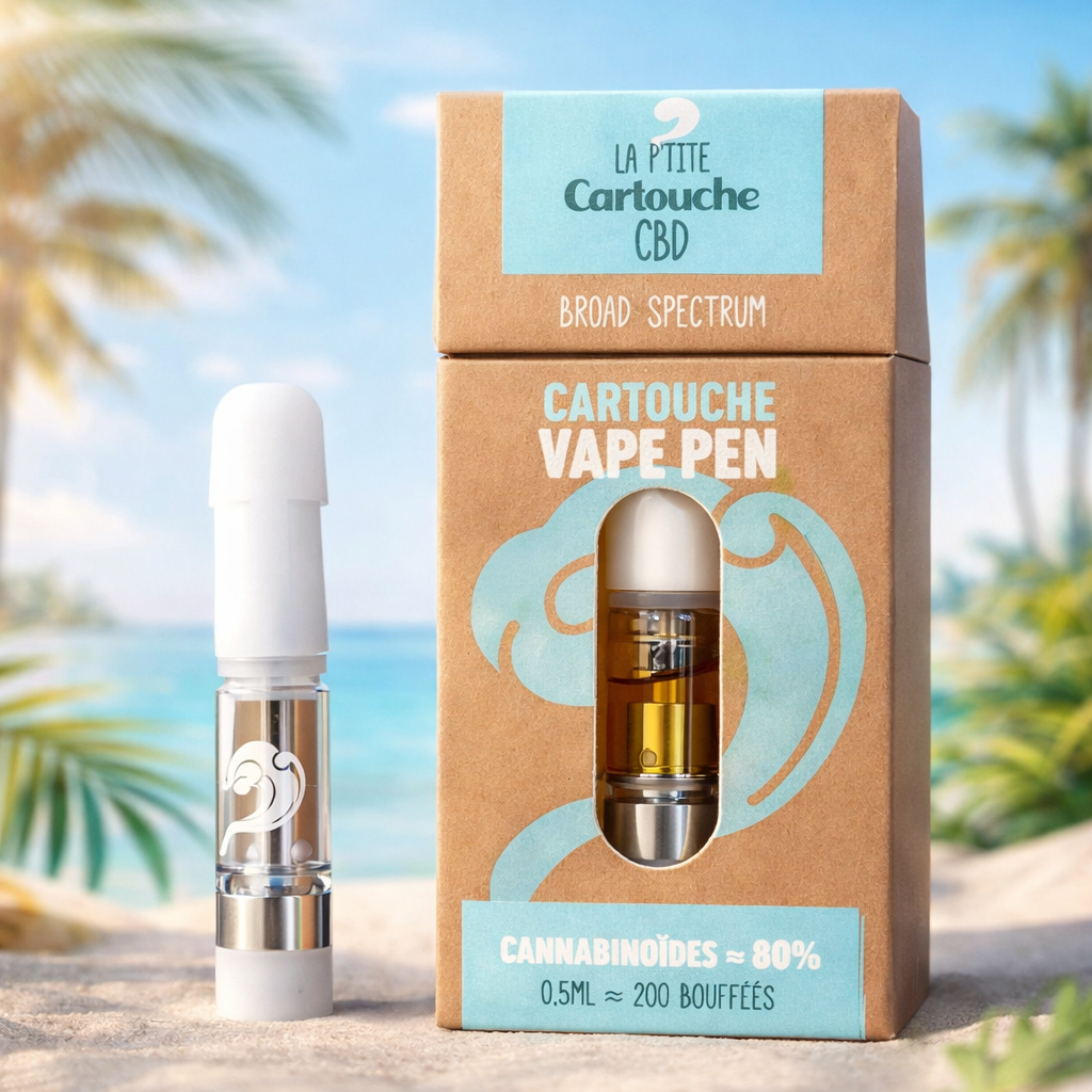 VAP CBD pen broad spectrum 0,5 ml 80 % cannabinoïdes - Vape pen CBD La CBDière
