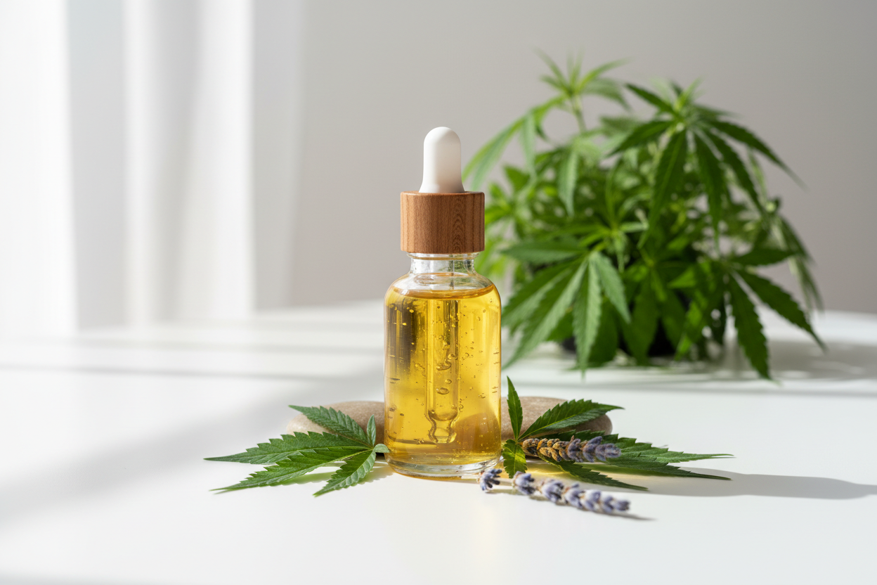 Flacon d'huile de CBD naturel LA CBDIERE