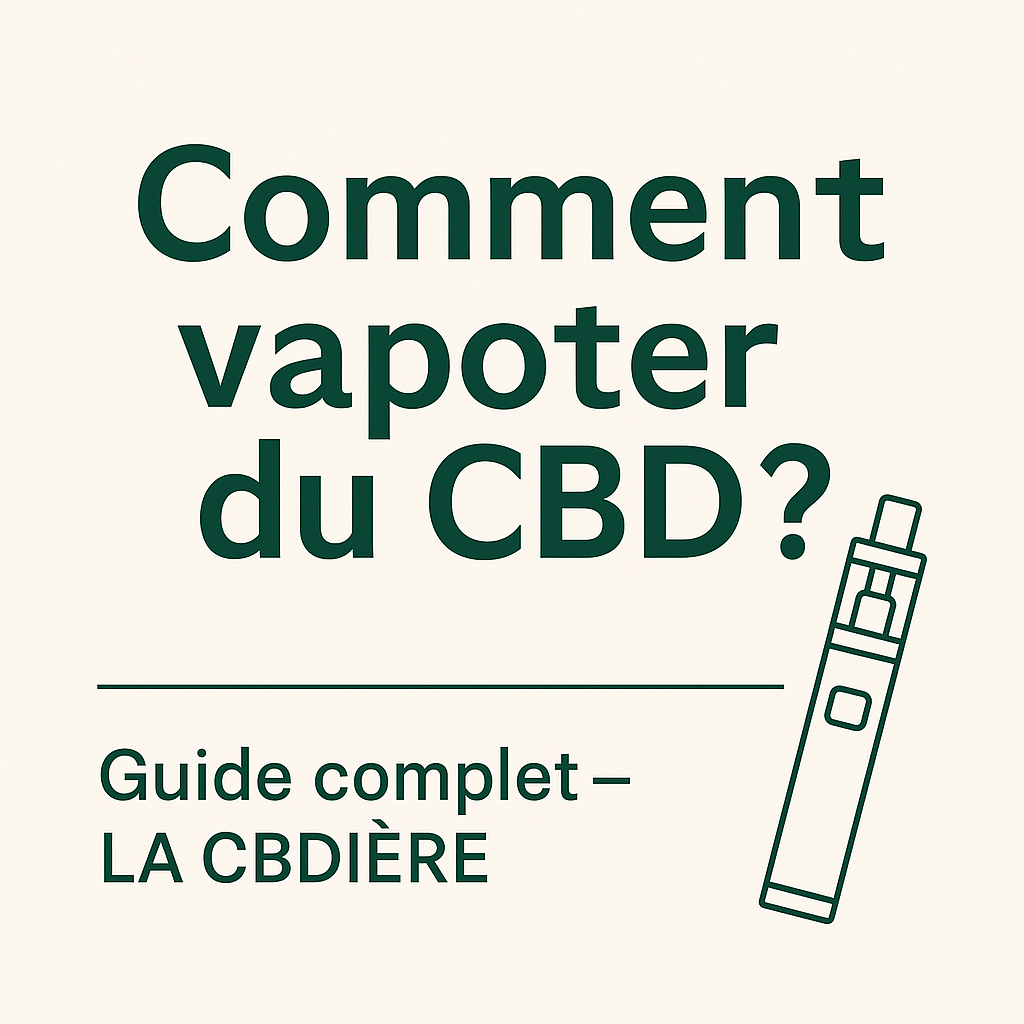 Guide pour apprendre à vapoter du CBD avec LA CBDIÈRE : conseils, dosage, vape CBD premium et produits français de haute qualité.