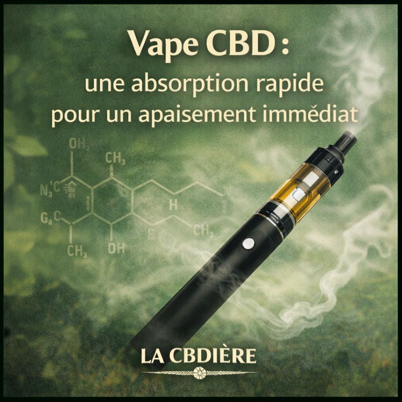Vape CBD sans nicotine avec e-liquide au cannabidiol pour un effet rapide
