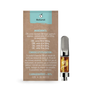 CARTOUCHE CBD NATUREL VAPE PEN LA CBDIERE