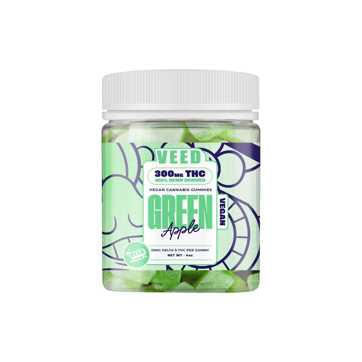 THC Gummies pomme  Delta 9 300MG | VEED