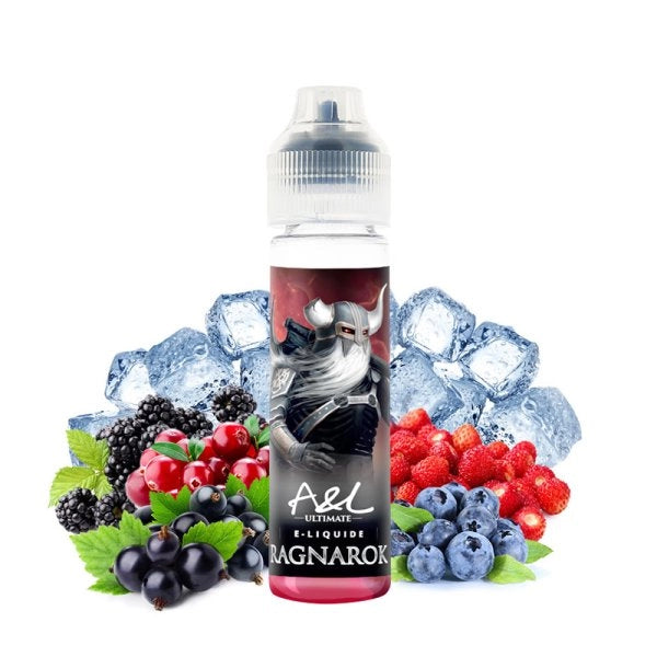 E-liquide Ragnarok A&L 50ml fruits rouges frais – flacon avec fraise, myrtille, cassis et glaçons, saveur fruitée fraîche Ultimate A&L