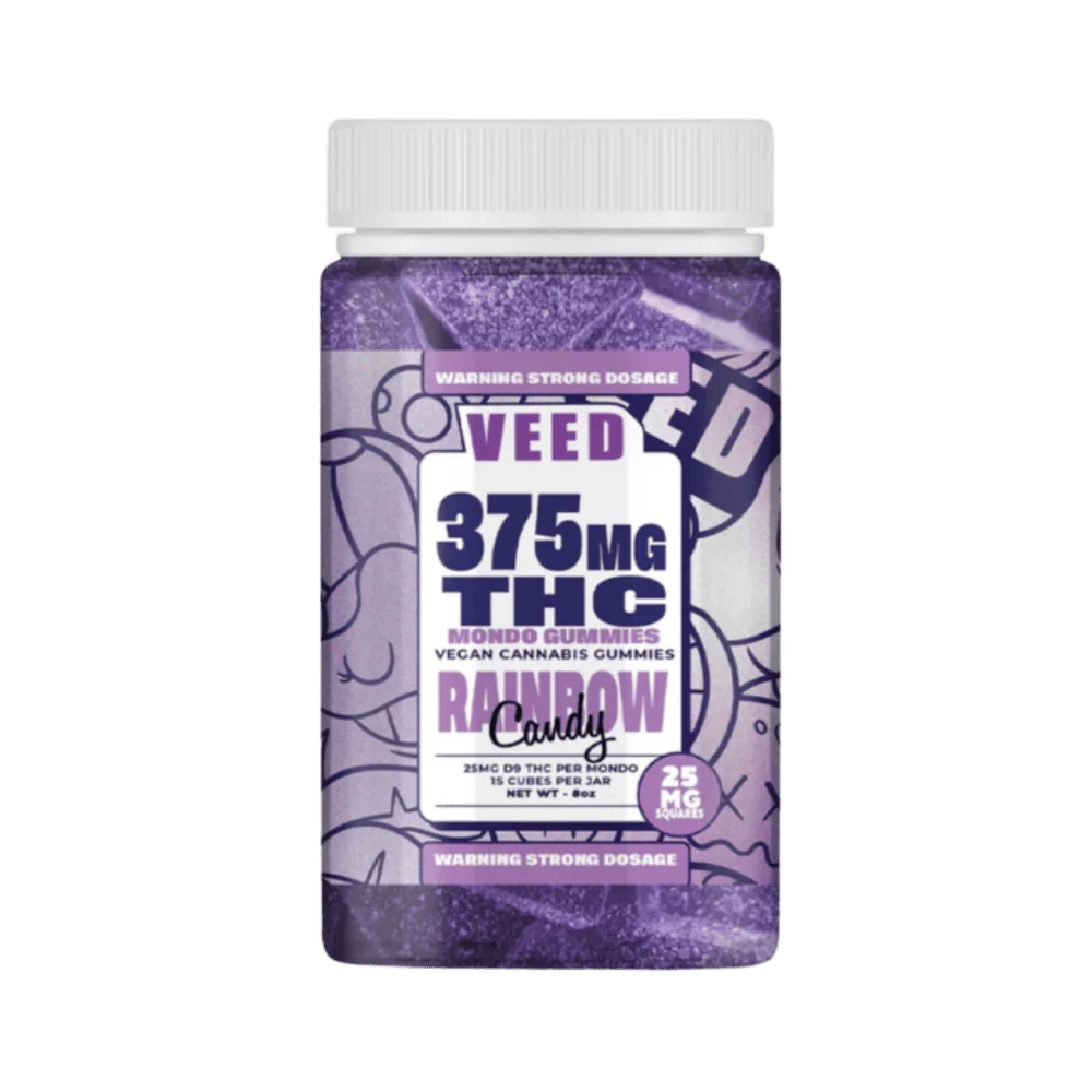 Rainbow Candy – Gummies Delta 9 THC Veed 375mg LA CBDIÈRE vegan aux arômes candy fruités et gourmands